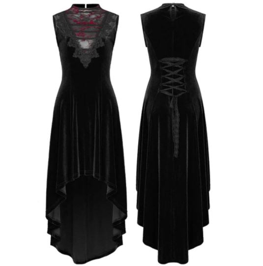 Women's Victorian Sleeveless Velvet Dress
