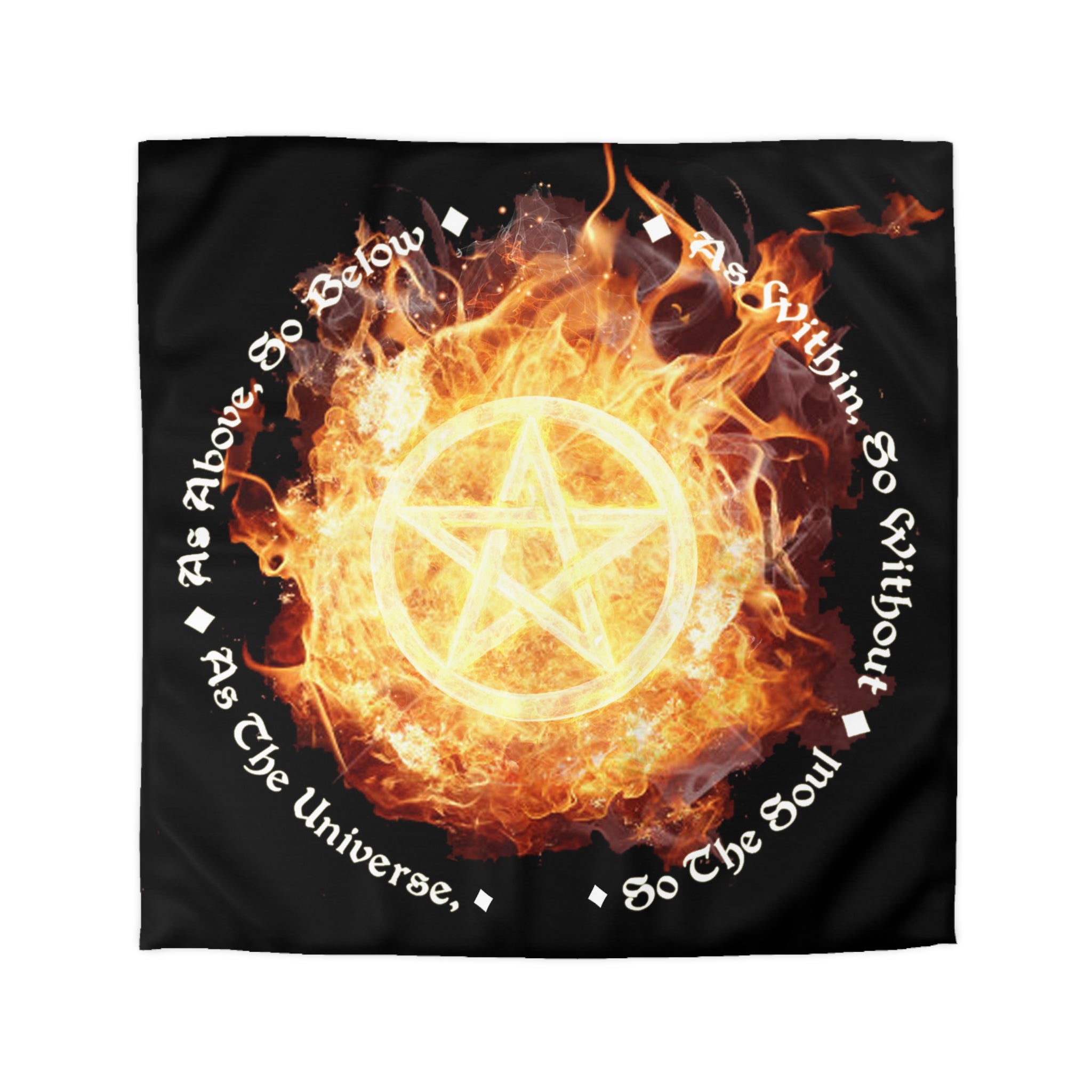 Pentagram microfiber duvet cover (Queen)