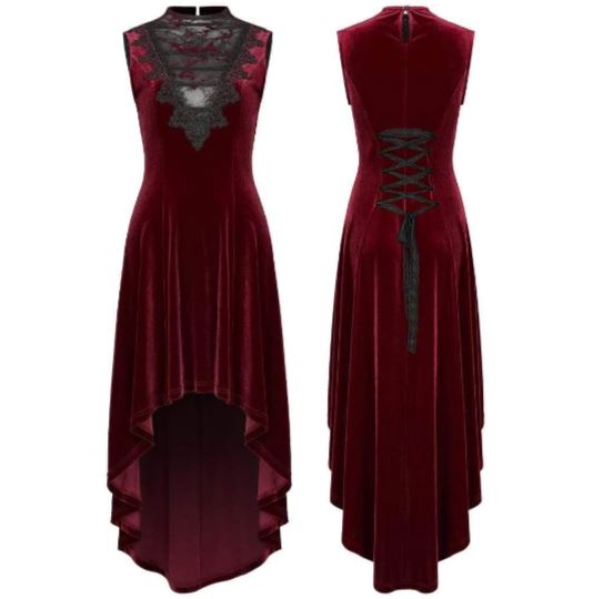 Women's Victorian Sleeveless Velvet Dress