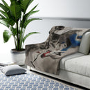 Scary Stories: Skull Pipe sherpa fleece blanket