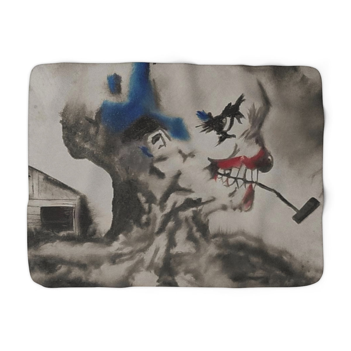 Scary Stories: Skull Pipe sherpa fleece blanket