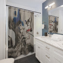 Scary Stories: Skull Pipe shower curtain