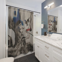 Scary Stories: Skull Pipe shower curtain