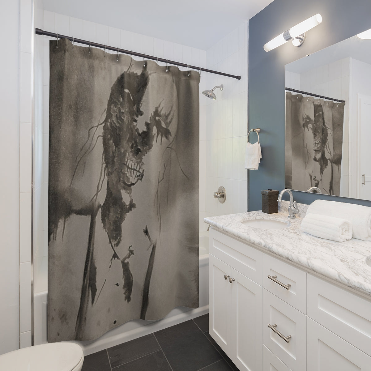 Scary Stories: The Thing shower curtain