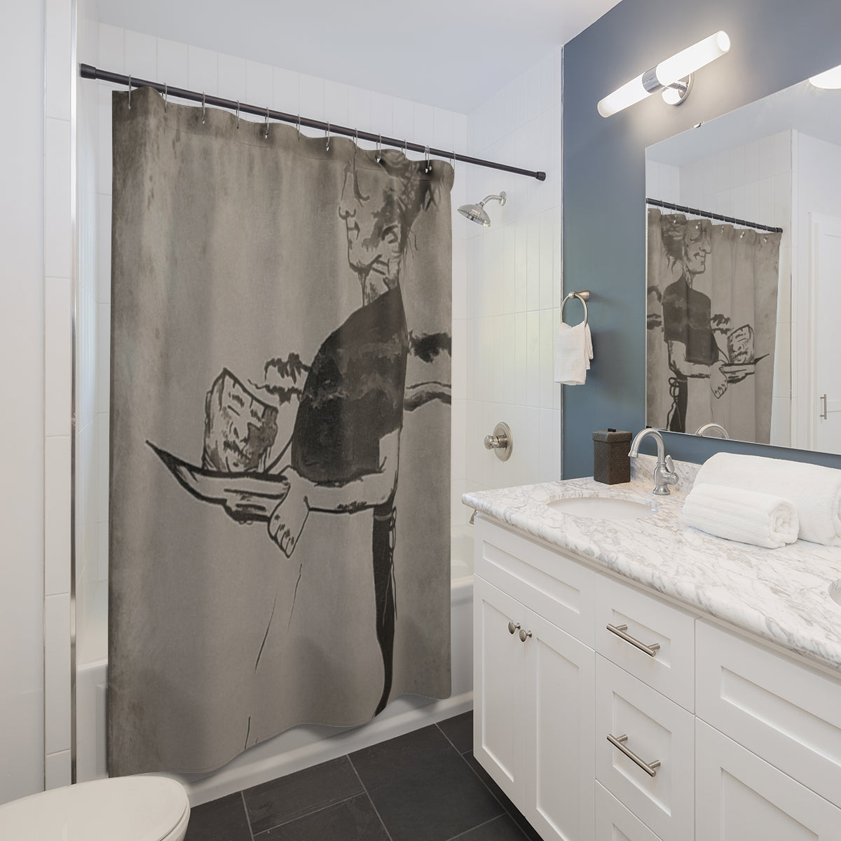 Scary Stories: Head Soup shower curtain