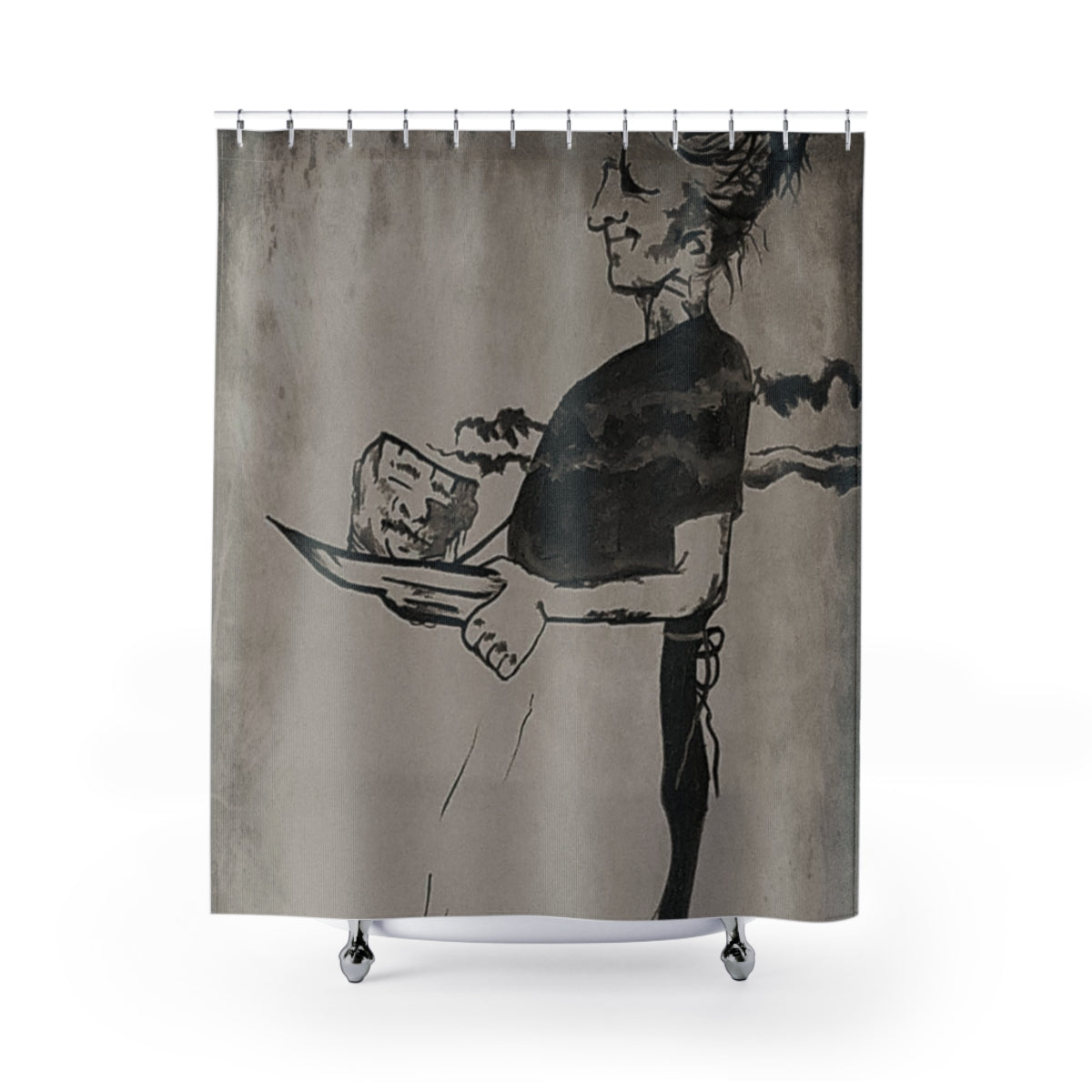 Scary Stories: Head Soup shower curtain
