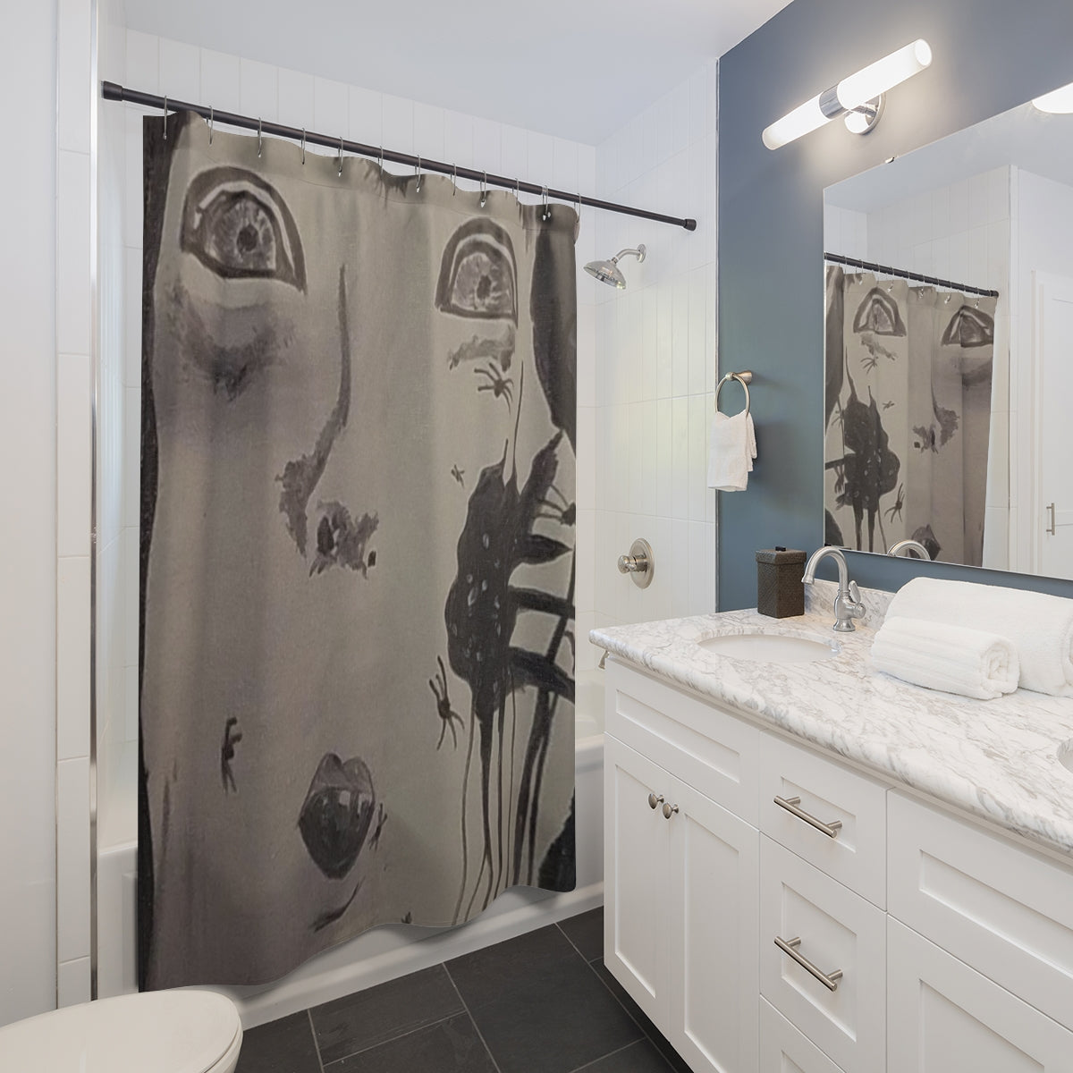 Scary Stories: Spiders shower curtain