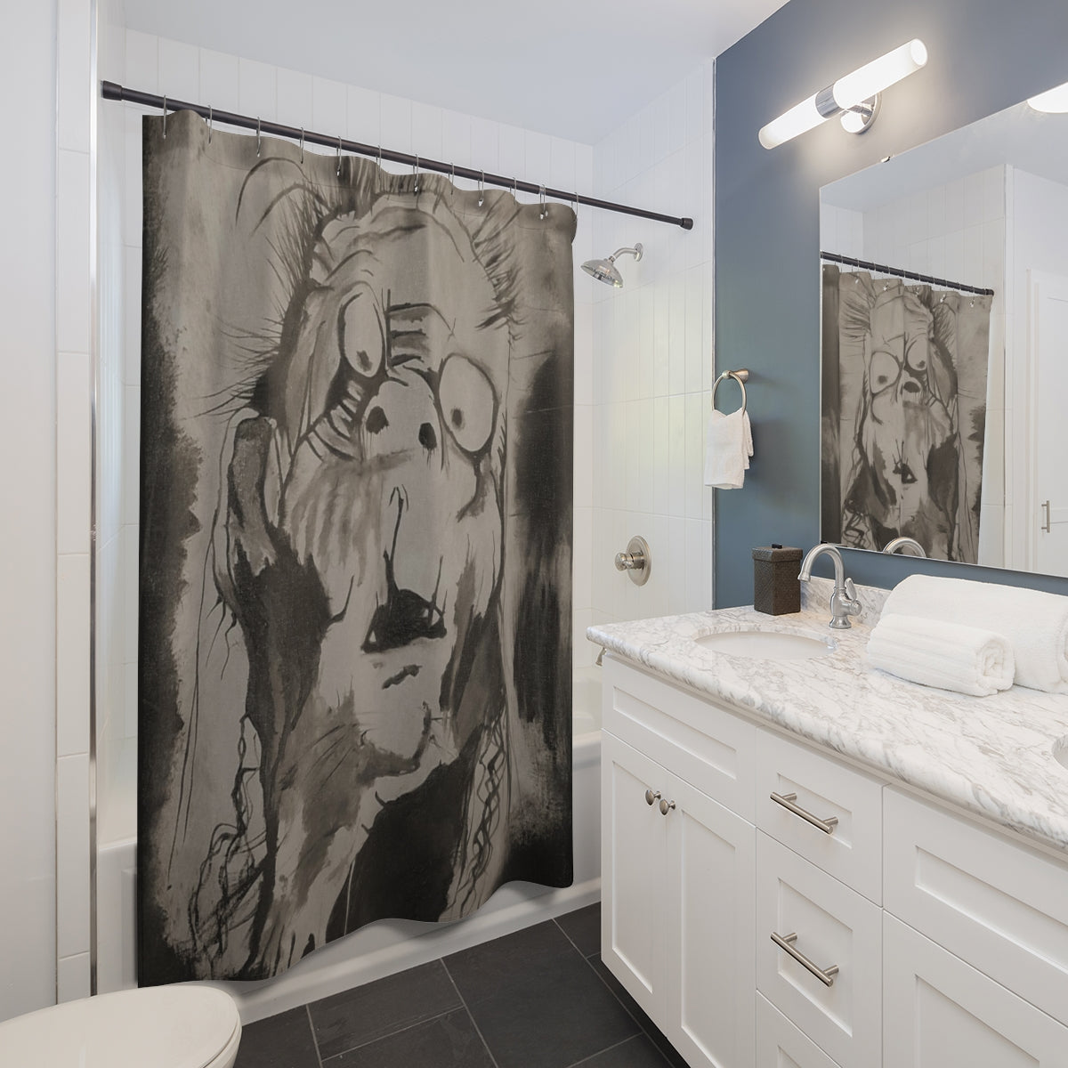 Scary Stories: Severed Head shower curtain