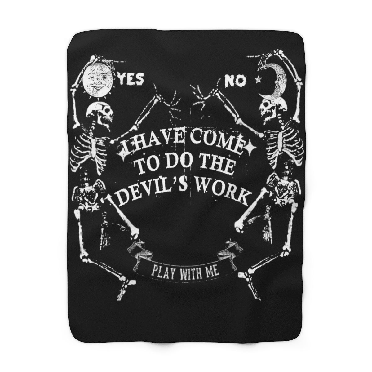 The Devil's Work sherpa fleece blanket