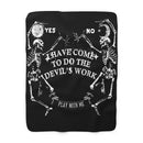 The Devil's Work sherpa fleece blanket