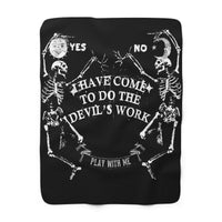 The Devil's Work sherpa fleece blanket