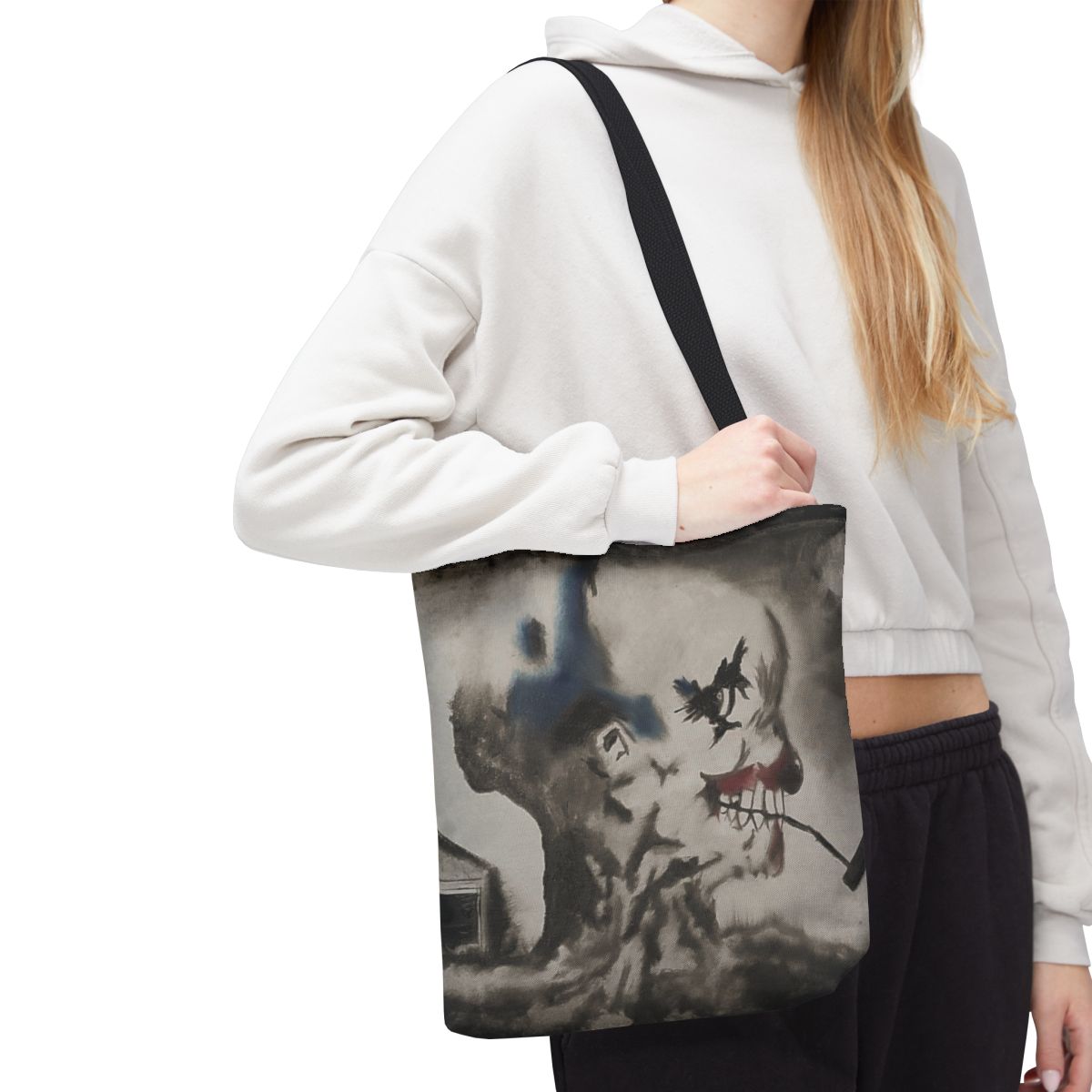 Scary Stories: Skull Pipe tote bag