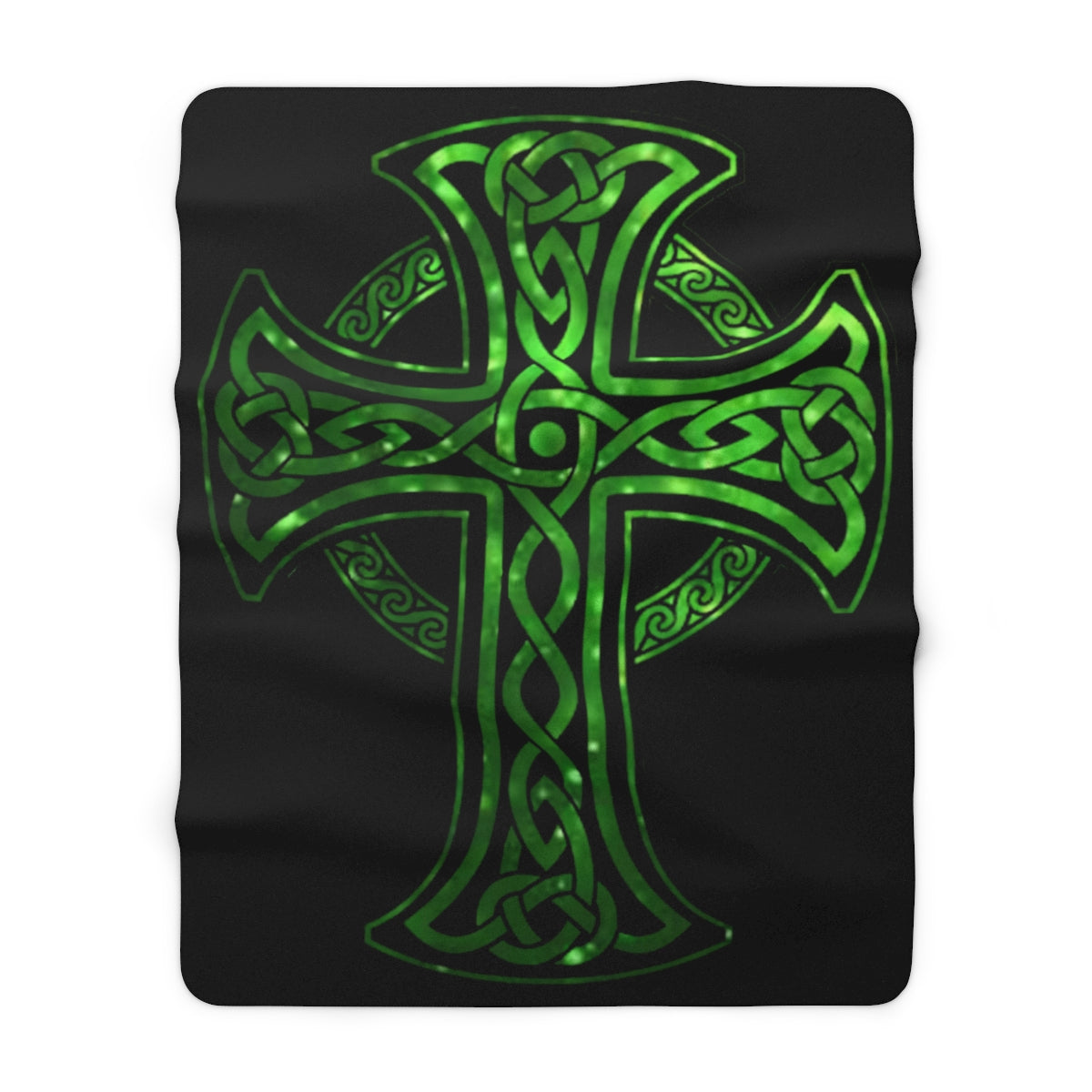 Celtic Cross sherpa fleece blanket
