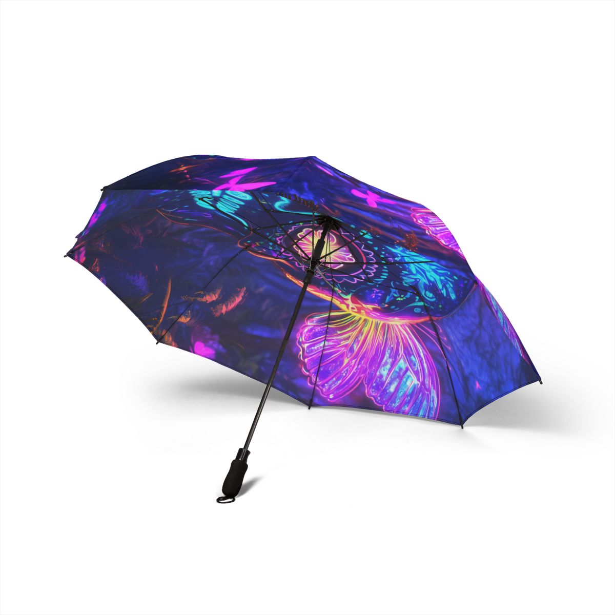 Neon Sugar Skull umbrella