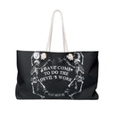 The Devil's Work weekender bag