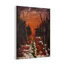 "First Snow of the Fall" oil painting print on canvas