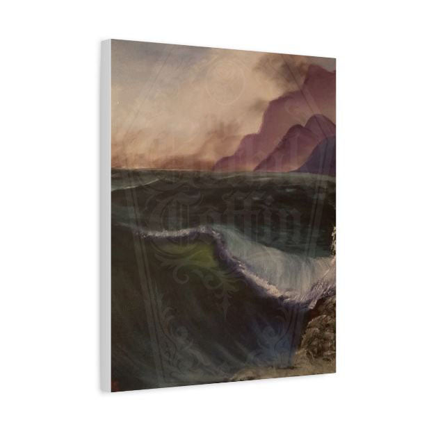 "Choppy Waters" oil painting print on canvas