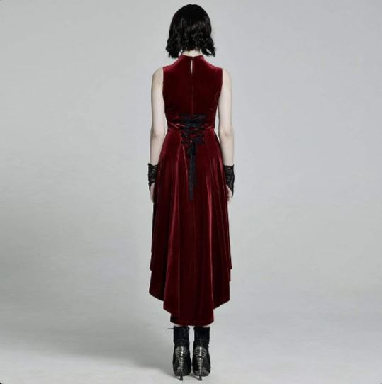 Women's Victorian Sleeveless Velvet Dress