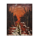 "First Snow of the Fall" oil painting print on canvas