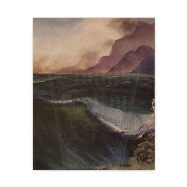"Choppy Waters" oil painting print on canvas
