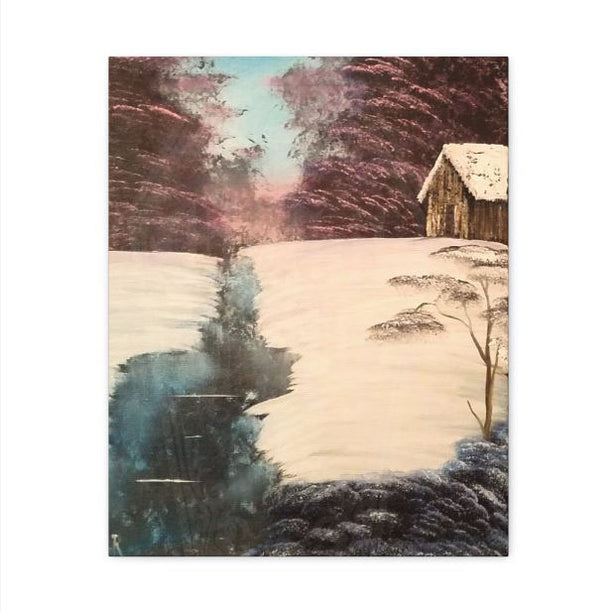 "Winter's Grace" oil painting print on canvas