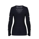 Women’s Distressed Ripped Detail Hip Length Top