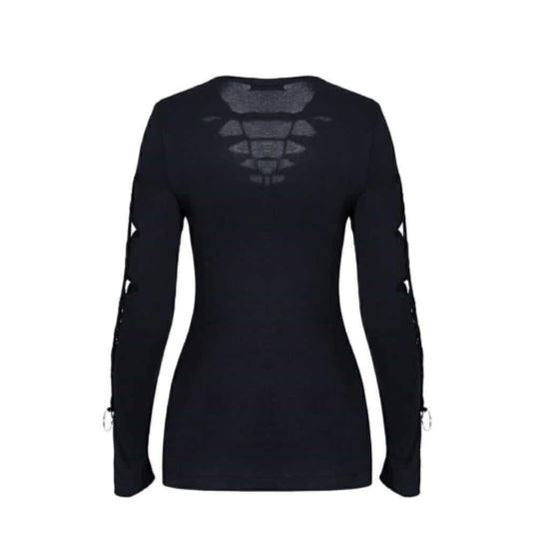 Women’s Distressed Ripped Detail Hip Length Top