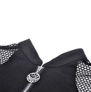 Women’s Punk Mesh Splice Eyelets Crop Top