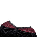 Women’s Off Shoulder Lace Splice Velvet Crop Top