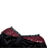 Women’s Off Shoulder Lace Splice Velvet Crop Top