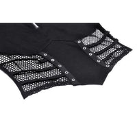 Women’s Punk Mesh Splice Eyelets Crop Top