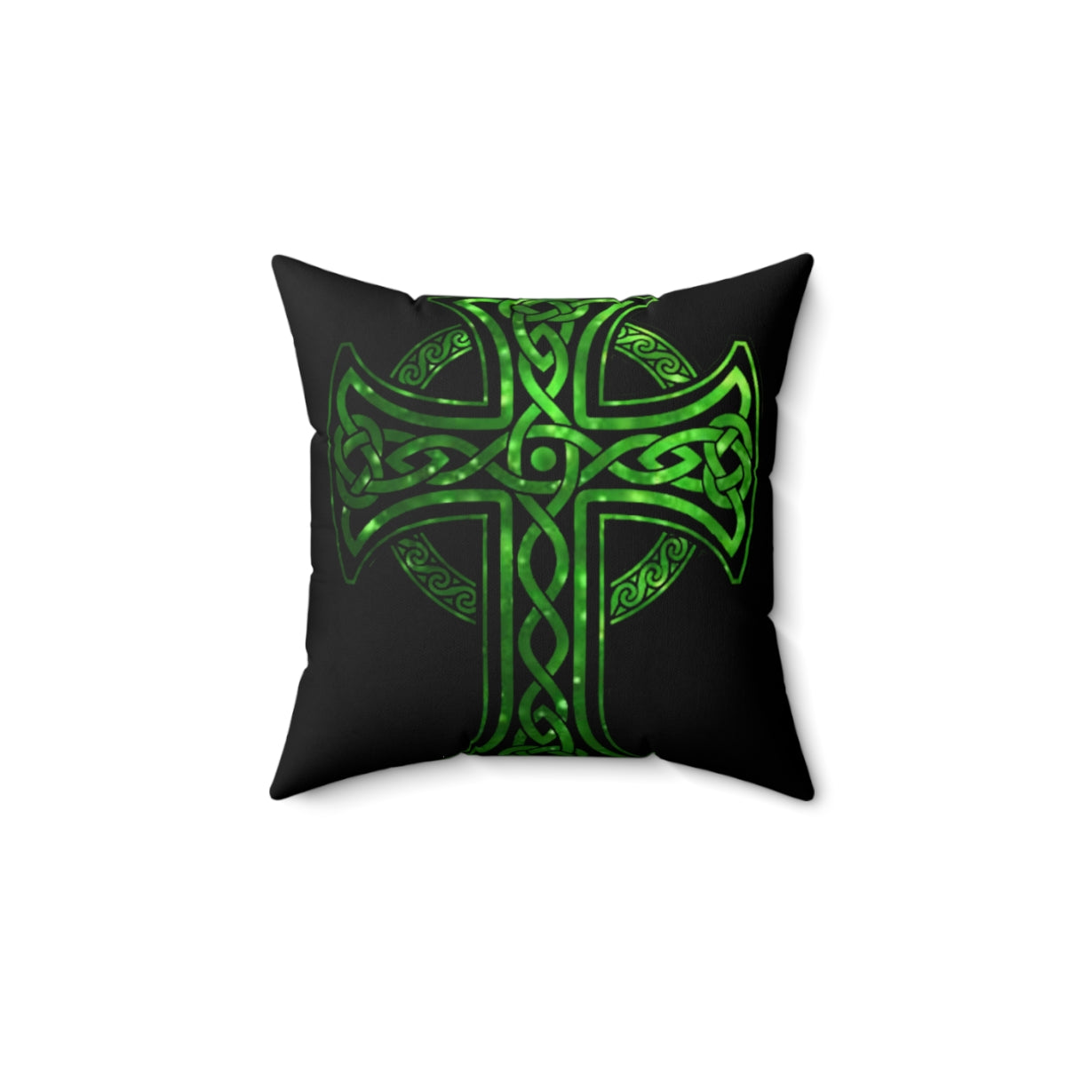 Celtic Cross faux sued pillow