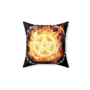 Pentagram faux suede pillow