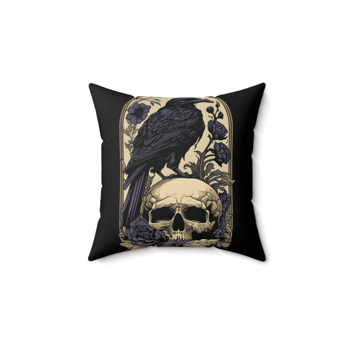 The Raven faux sued pillow